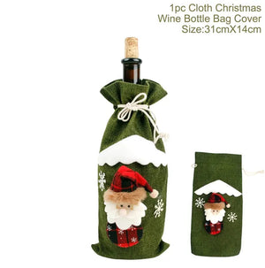 Festive Christmas Wine Bottle Covers Set Rieworkes