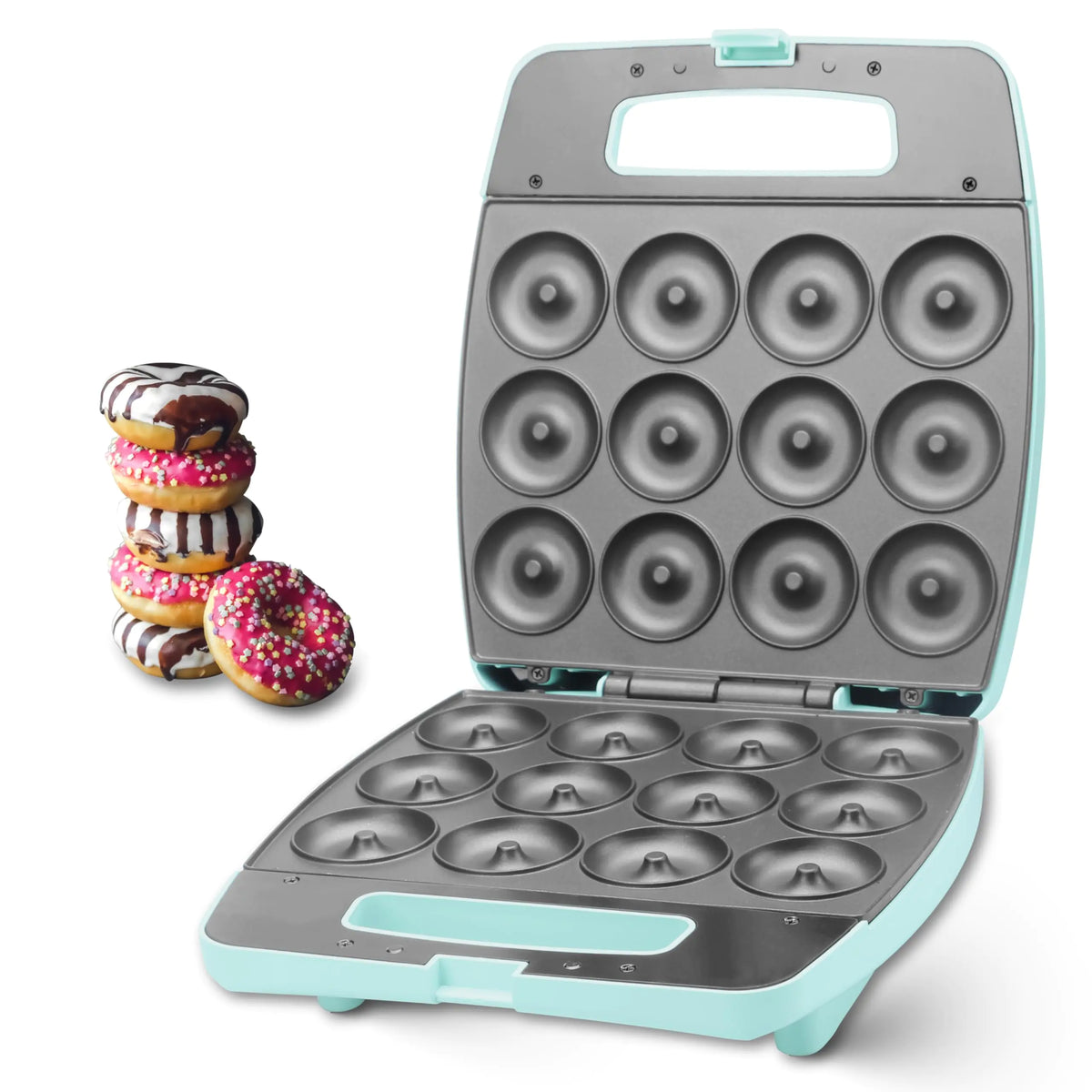 Bakers Friend Mini Donut Maker Machine Bake 12 Mini Doughnuts Maquina Para Hacer Donas Perfect for Breakfast Snacks Desserts & More Rieworkes