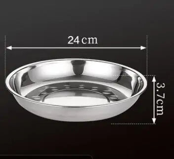 Stainless Steel Tableware Dinner Plate Rieworkes
