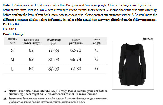 Socialite Style Elegant Slim Fit Fitted Waist Bubble Long Sleeve Dress Rieworkes