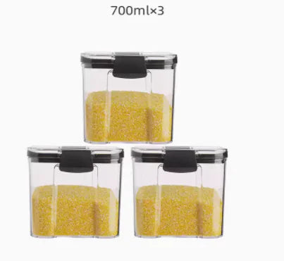 Transparent Plastic Square Kitchen Storage Jar Mimarta