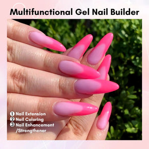 Makartt Poly Nail Gel-50ML Fondant Pink Gel Builder for Trendy Color Nail Extension Strengthener 3D Diy Hard Gel Manicure Nail Art Supplies Salon Home Stuff Rieworkes