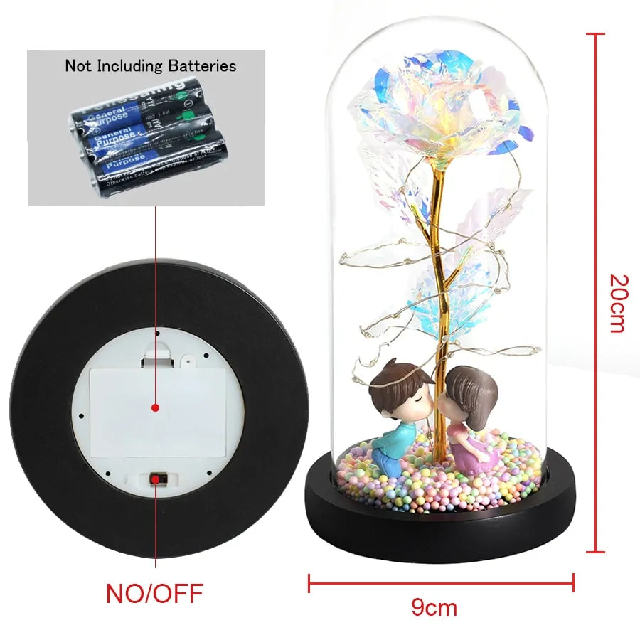Enchanted Glass Rose Decoration Rieworkes