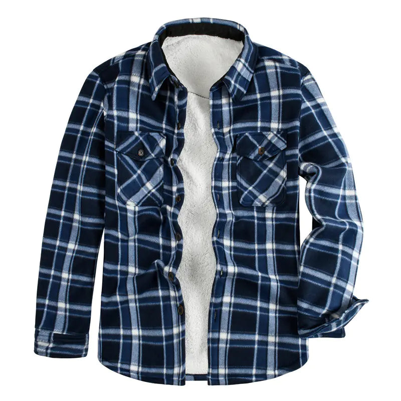 Thermal Fleece-Lined Men's Shirt Jacket Mimarta