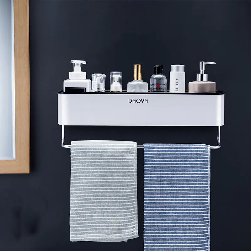 Wall-Mounted Bathroom Storage Rack Without Drilling Mimarta