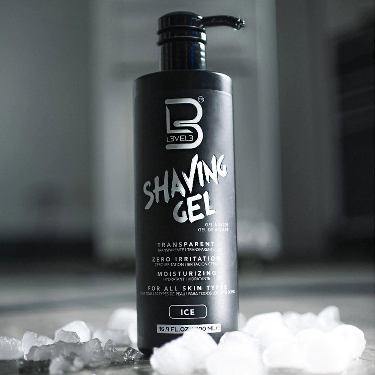 Level 3 Shaving Gel - Straight Razor Shave Gel - Non-Irritating - Refreshing Smell L3 - No Hot Towel Necessary - Level Three Razor Gel Ice 16.9 Fl Oz (Pack of 1) Rieworkes