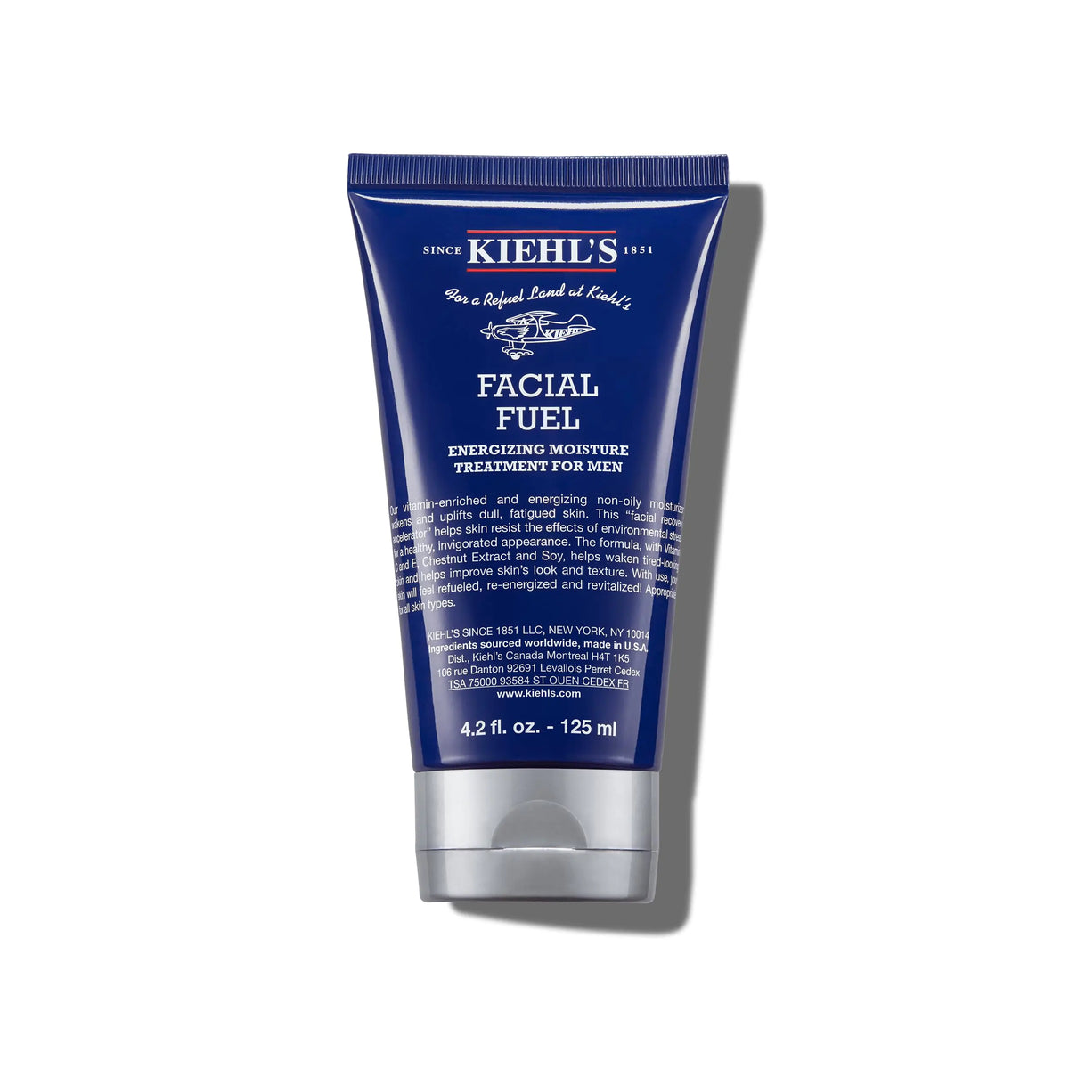 Kiehl's Facial Fuel Moisturizer, Men's Face Cream, with Vitamin C and Caffeine that Contain Antioxidants to Help Energize and Reduce Dullness, Non-Greasy, Paraben-free, Sulfate-free 4.2 Fl Oz / 125 ml Rieworkes