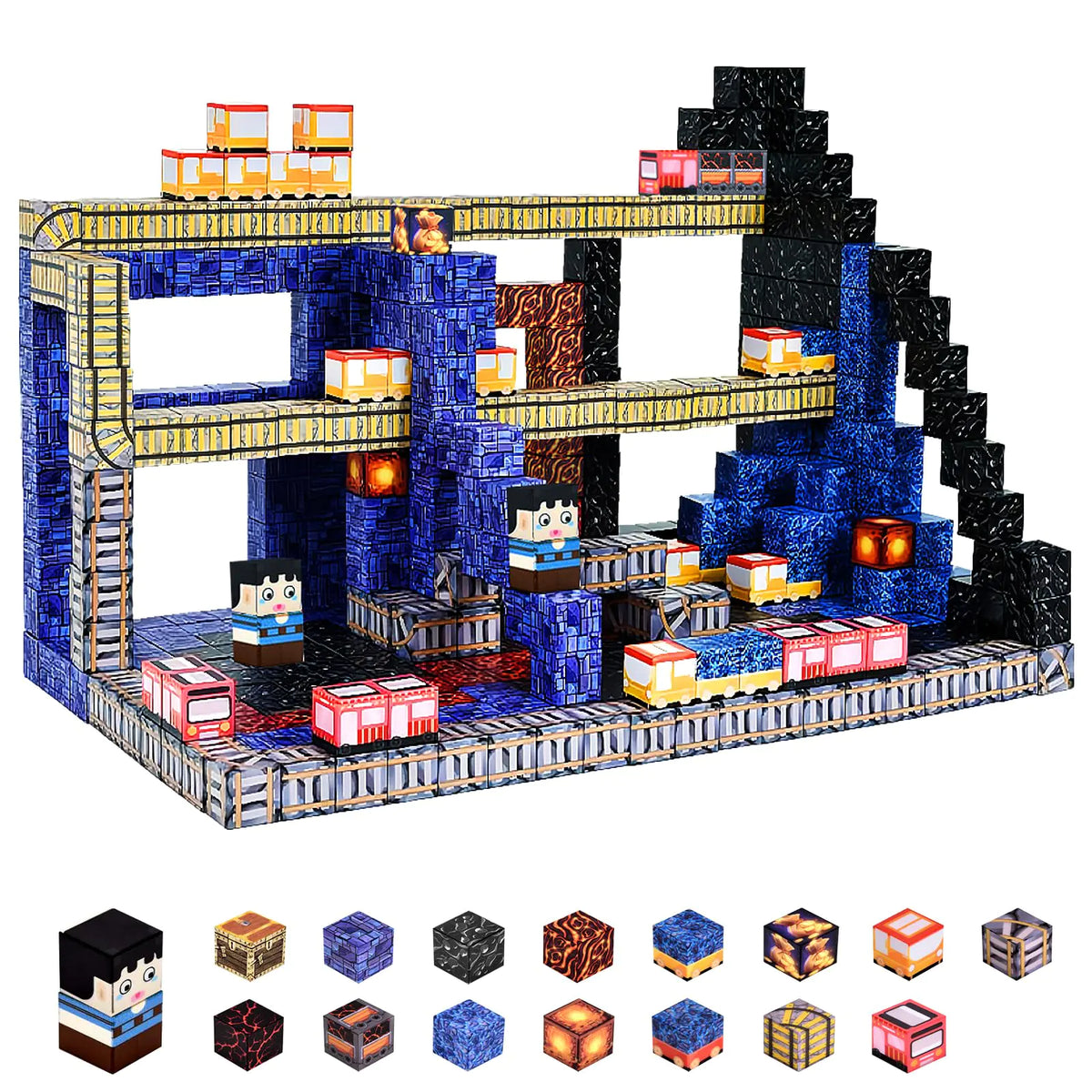 Aleath Magnetic Blocks Building Toys for Kids: 100PCS Magnet Cubes Trains Set - Kids Toys for Christmas Birthday Gifts - Magnetic Toys for Boys & Girls 3+ Mimarta