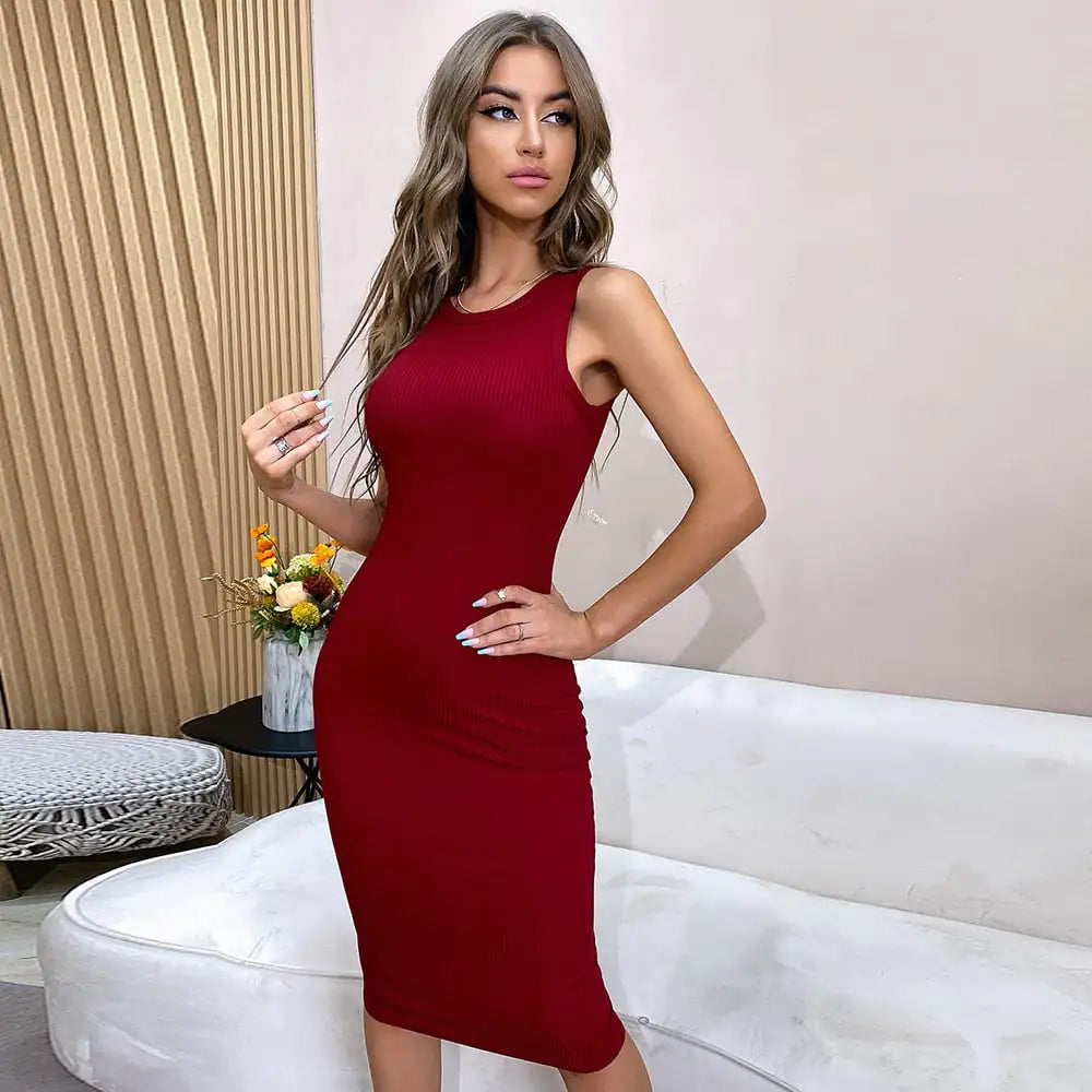 Slim Fit Women's Tank Top Dress Mimarta