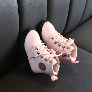 Fashionable Leather Winter Boots for Toddler Girls Mimarta