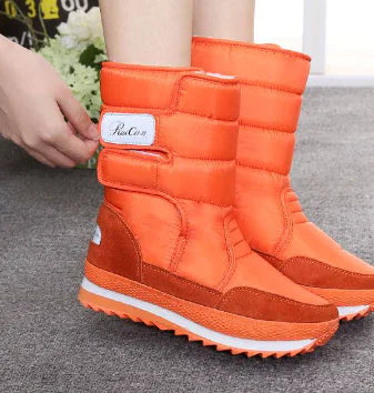 Winter Non-Slip Waterproof Cotton Flat Boots Mimarta