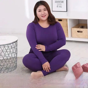Women's Fleece and Plush Underwear Set for Winter Mimarta