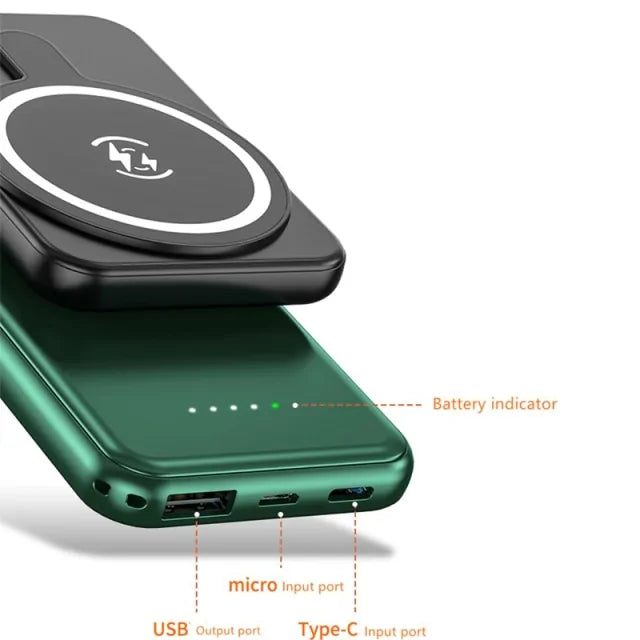 Magnetic Wireless Power Bank Phone Charger Rieworkes