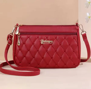 Elegant Diamond Check Crossbody Bag Rieworkes