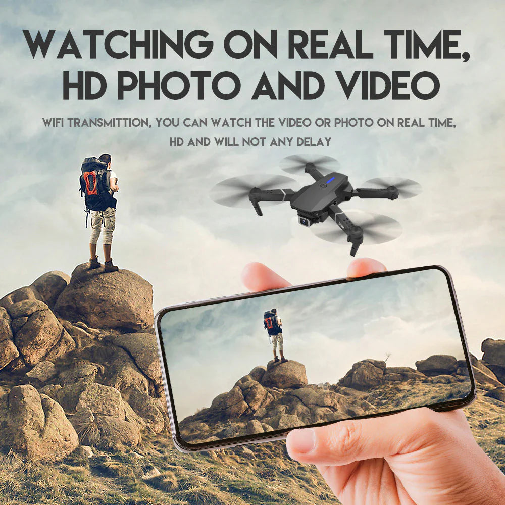 2023 New RC Drone With 4K HD Dual Camera WiFi FPV Foldable Quadcopter +4 Battery Mimarta