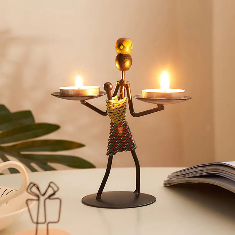 Modern Iron Man Candlestick Rieworkes