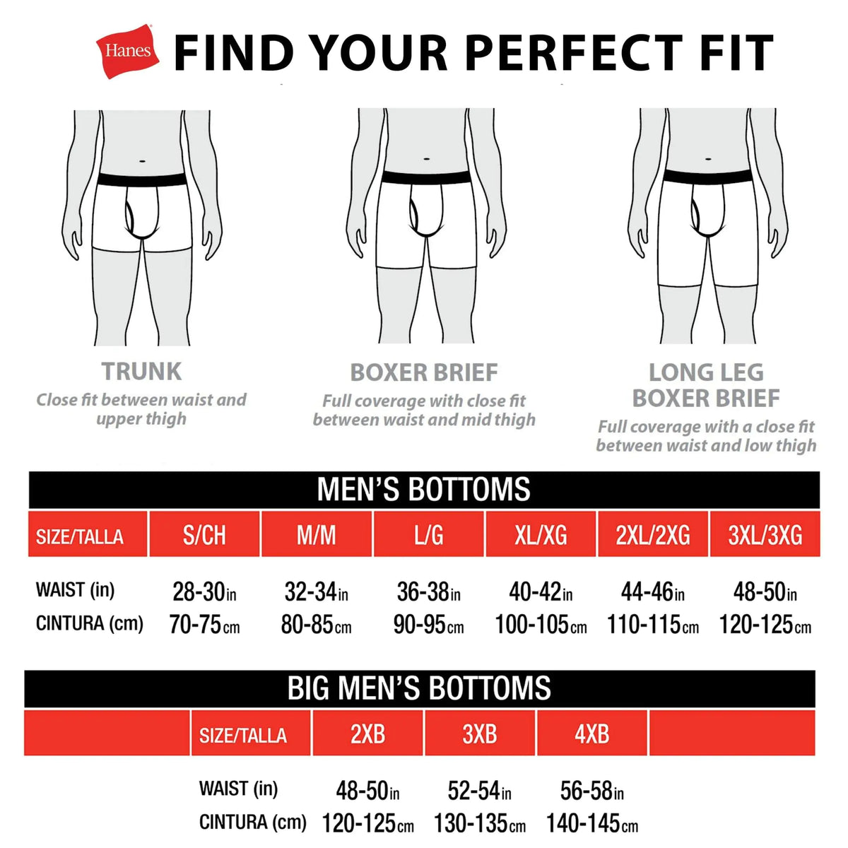 Hanes Total Support Pouch Men's Boxer Brief Underwear, Anti-Chafing, Moisture-Wicking Odor Control, 3-Pack (Reg or Long Leg) Large Regular Leg - Blue/Red/Black - 3 Pack Rieworkes