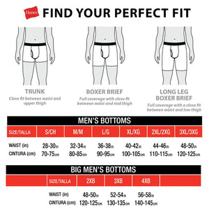 Hanes Total Support Pouch Men's Boxer Brief Underwear, Anti-Chafing, Moisture-Wicking Odor Control, 3-Pack (Reg or Long Leg) Large Regular Leg - Blue/Red/Black - 3 Pack Rieworkes