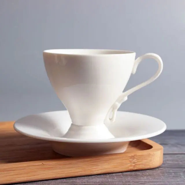 European Bone China Coffee Cup and Saucer Set Mimarta