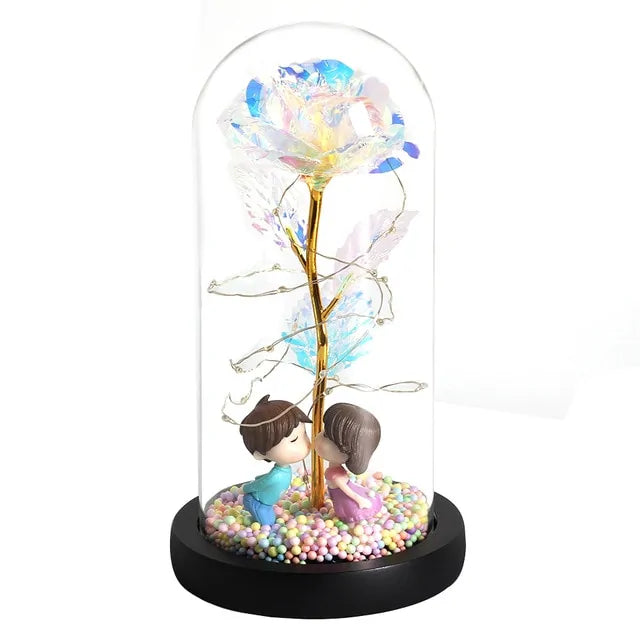 Enchanted Glass Rose Decoration Rieworkes