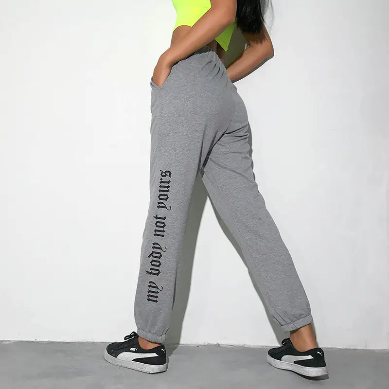 Women's Loose Print Sweatpants and Hoodie Set Mimarta
