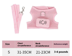 Pets Dog Vest Chest Strap Harness Air Conditioner Cooling And Breathable With Air Conditioner Pet Products Rieworkes