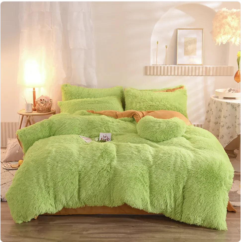 Luxury Plush Fleece Bedding Set - Queen & King Sizes, Warm Quilt Cover & Pillowcases Mimarta