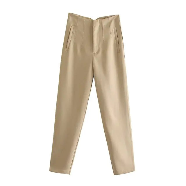 Chic Office Lady Straight Pants Rieworkes