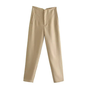 Chic Office Lady Straight Pants Rieworkes