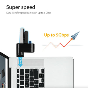 High Speed 3 Port USB 3.0 Multi HUB Splitter Expansion Desktop PC Laptop Adapter Rieworkes
