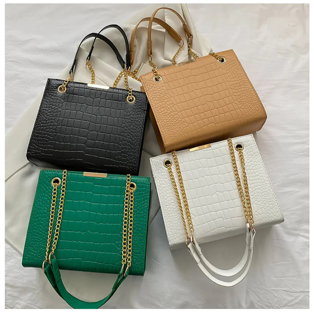 Luxury Crocodile Pattern Square Crossbody Bag Mimarta