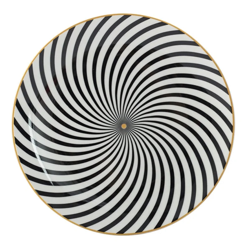 Geometric Pattern Ceramic Plate Rieworkes