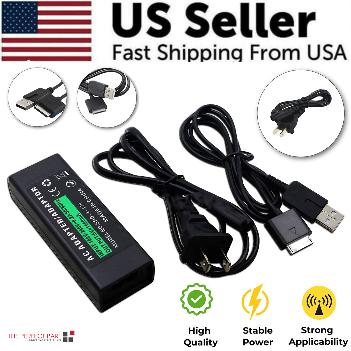 Wall Home Travel AC Charger Adapter For Sony PlayStation Portable PSP Go Rieworkes