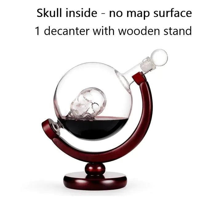Whiskey Decanter Globe Wine Aerator Glass Set Rieworkes