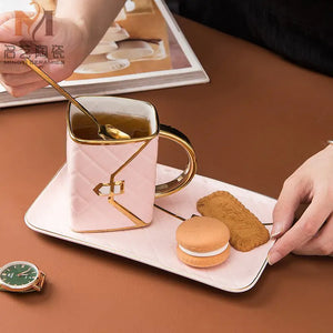 Ceramic Coffee Cup Spoon Set Rieworkes