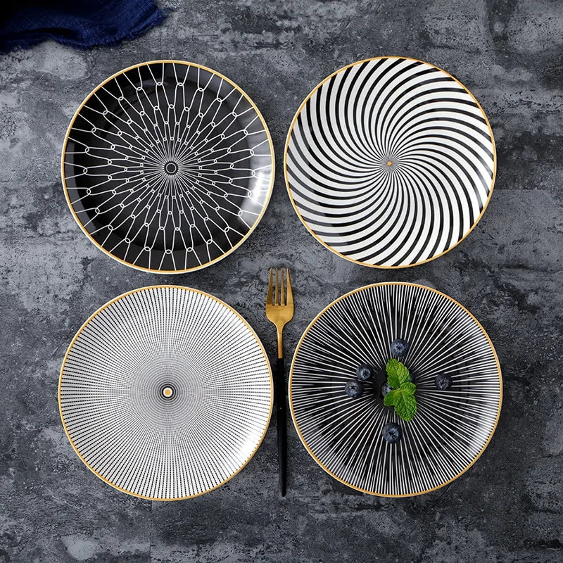 Geometric Pattern Ceramic Plate Rieworkes
