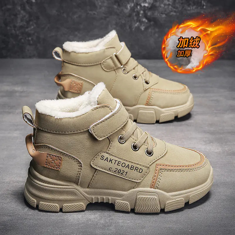 Boys' Cotton Winter Boots - Thick Warm Casual Shoes Mimarta
