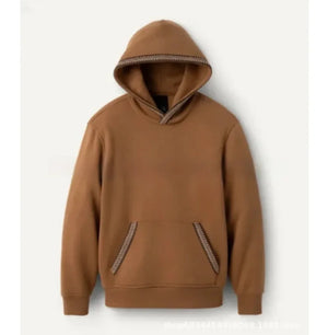 Fleece-Lined Hooded Earth Tone Pullover Rieworkes