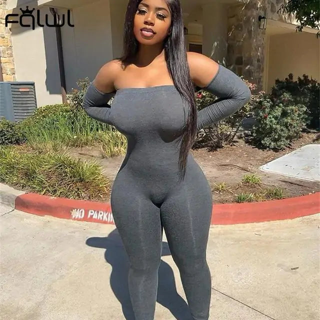 Women Strapless Bodycon Jumpsuit Rieworkes