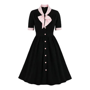 Elegant 1950s Embroidered Mesh Retro Party Dress Mimarta