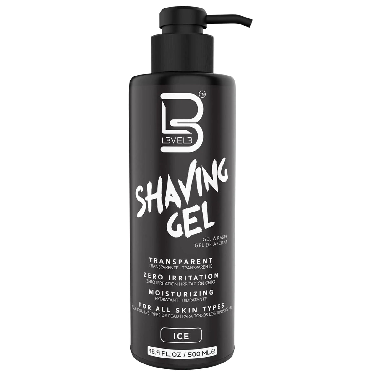 Level 3 Shaving Gel - Straight Razor Shave Gel - Non-Irritating - Refreshing Smell L3 - No Hot Towel Necessary - Level Three Razor Gel Ice 16.9 Fl Oz (Pack of 1) Rieworkes