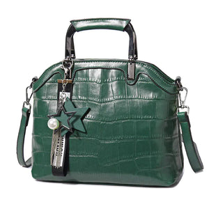 Crocodile Leather Backpack with Dual Straps Mimarta