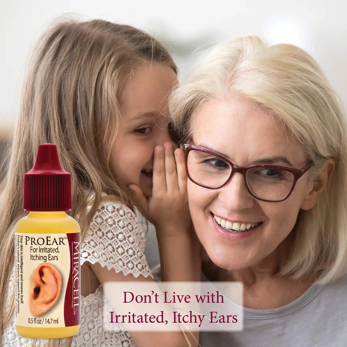 Miracell ProEar, Ear Drops for Itchy Ears, Clogged Ears, Irritated Ears, Dry Ears. All Natural Ear Oil for, Babies, Kids, Adults, and Dogs 0.5oz Rieworkes
