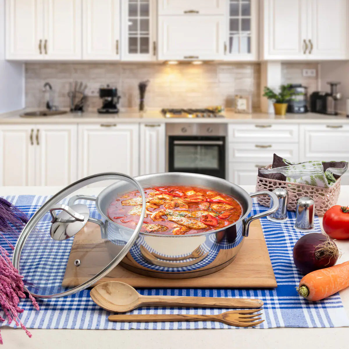 Serenk Modernist Cookware Set Saute Pan Stock Pot, 4 pcs Rieworkes