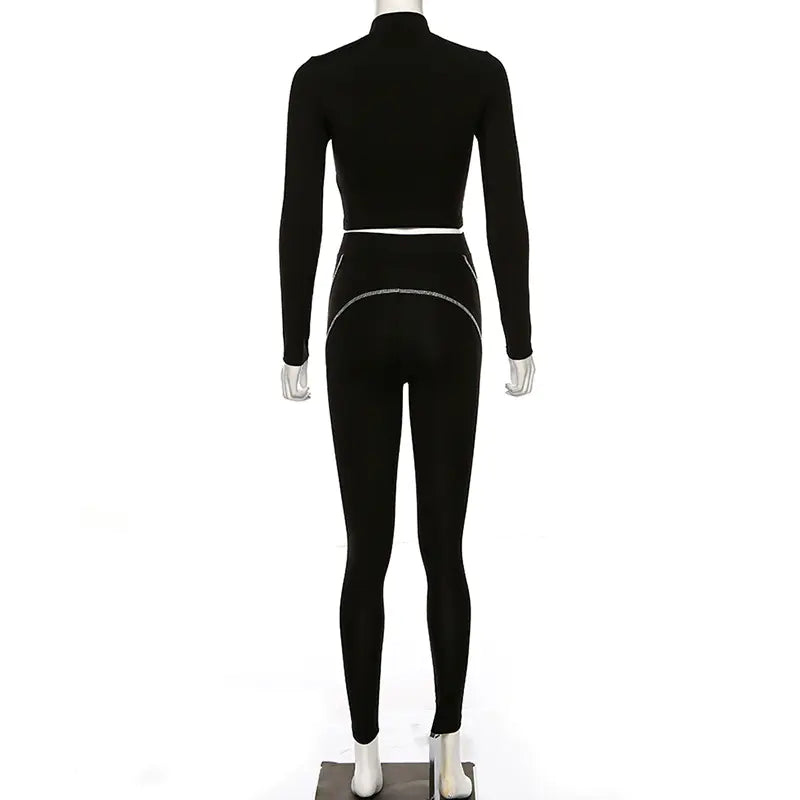 2019 Women's Striped Pattern Yoga Set for Winter Mimarta