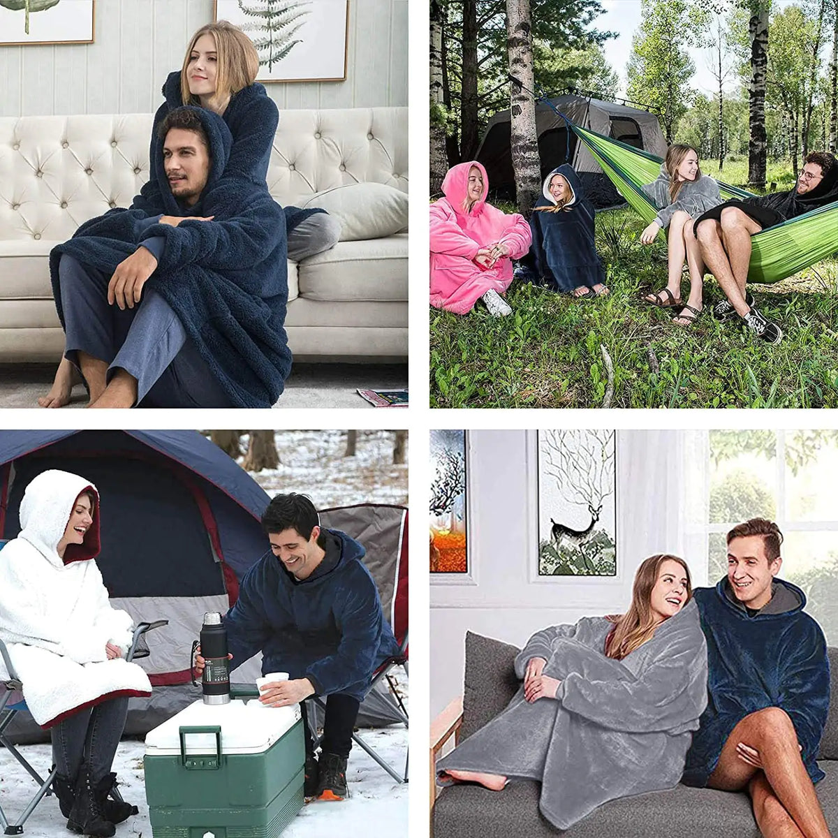 Oversized Fleece Blanket Hoodie Rieworkes