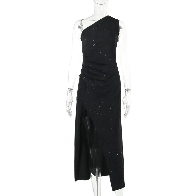 Elegant Shiny Backless Dress for Women Mimarta