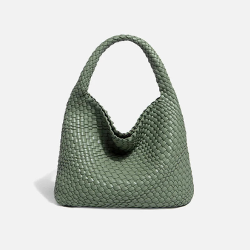 Hand-woven Bucket Soft Leather Bag for Women Rieworkes