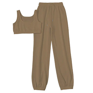 2023 Women's Casual Two-Piece Crop Top and Pants Set Mimarta