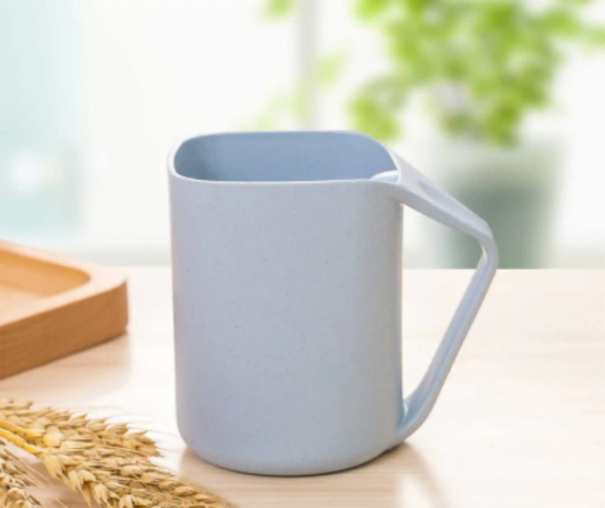 Wheat Square Mouth Oblique Toothbrush Cup Rieworkes
